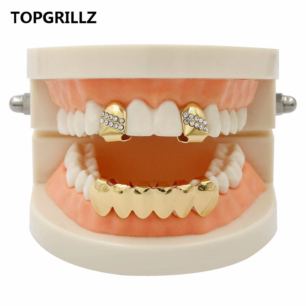 Yellow Body Jewelry - TOPGRILLZ хип-хоп Grillz желтое золото цвет