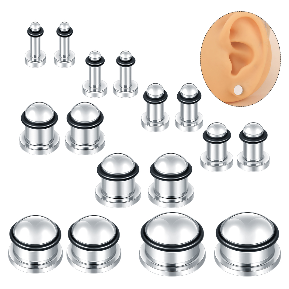 Body Jewelry Gauges - 1 пара ушных туннелей из нержавеющей