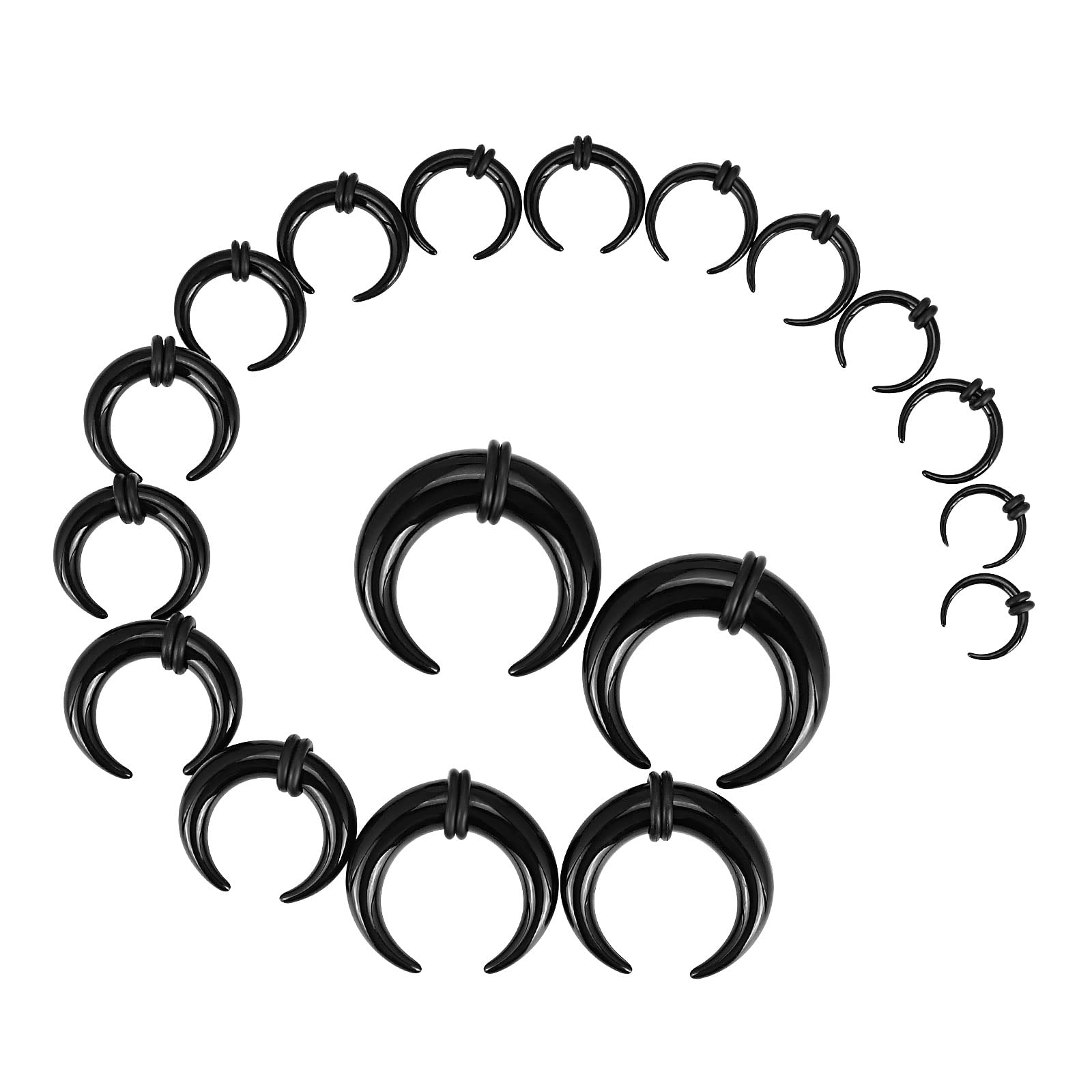Body Jewelry Gauges - 18 шт. акриловые конусы для перегородки