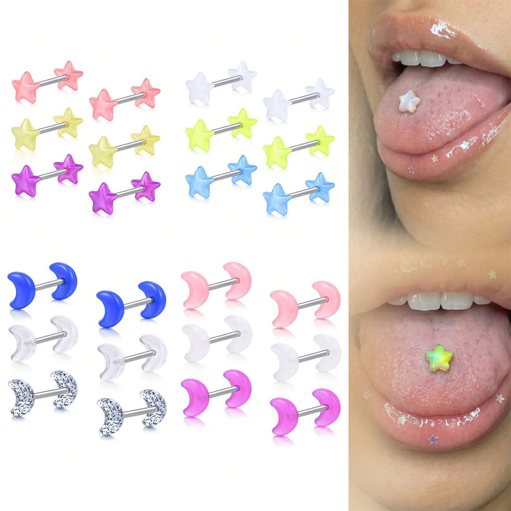 Tongue Barbell Straight - Пирсинг-украшение из нержавеющей стали 16 мм,