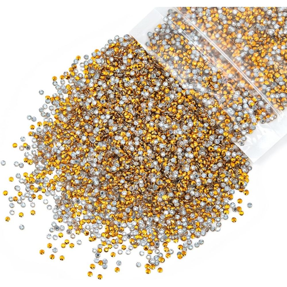 Yellow Body Jewelry - 10000 шт. 2 мм золотисто-желтые стразы