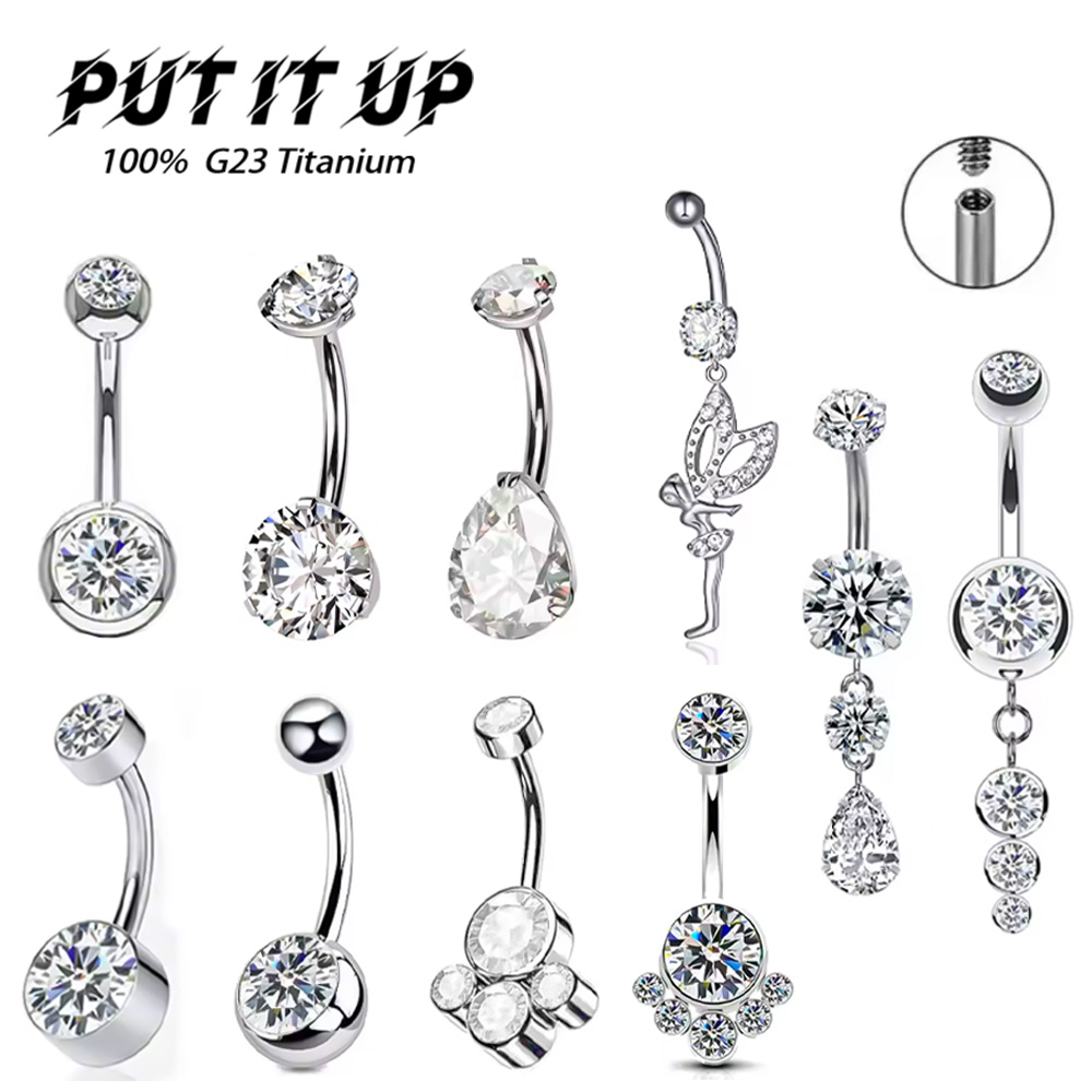 Body Jewelry For Sensitive Skin - Титановый пирсинг для пупка ASTM F136,
