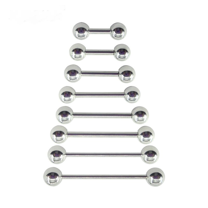 Tongue Barbell Straight - 2 шт., 0,8 мм, длинное прямое