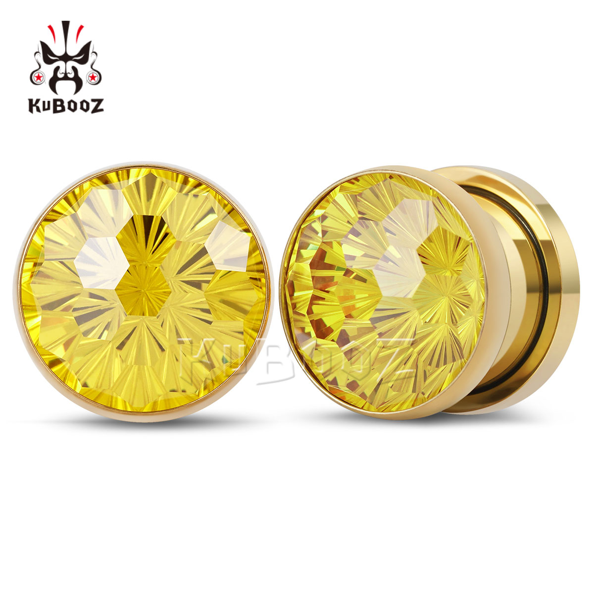 Yellow Body Jewelry - 2 шт. блестящие желтые кристаллы с