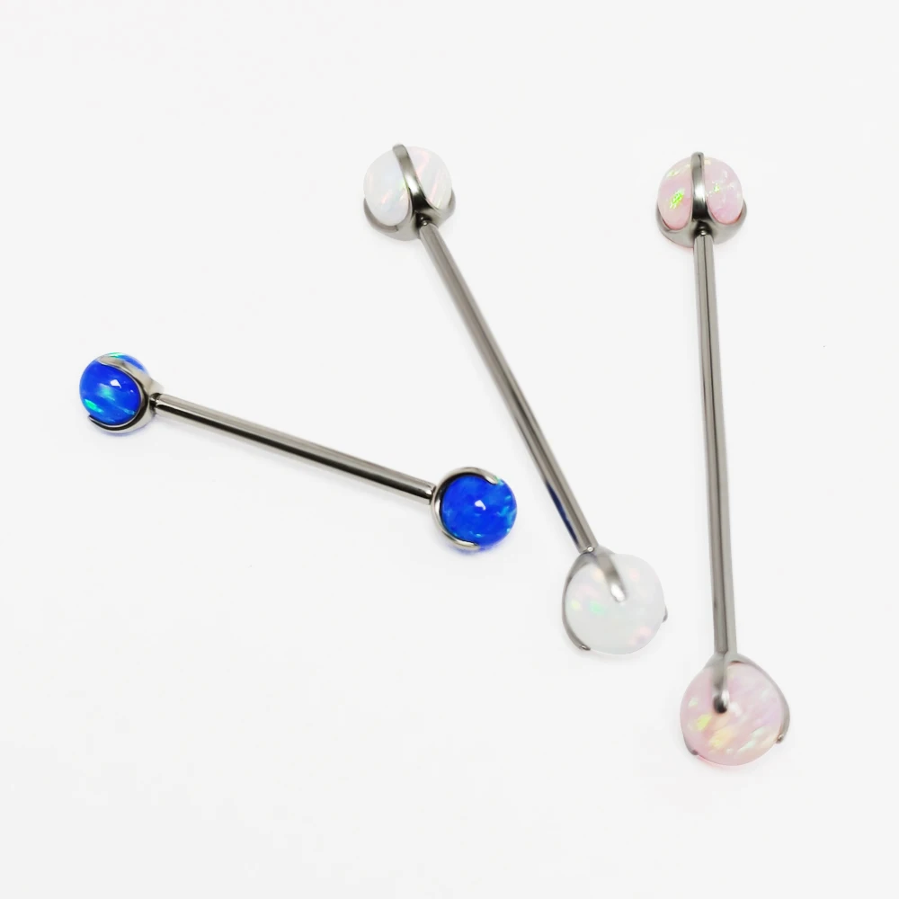 Tongue Barbell Straight - G23 Титановый опал Шарики для штанги