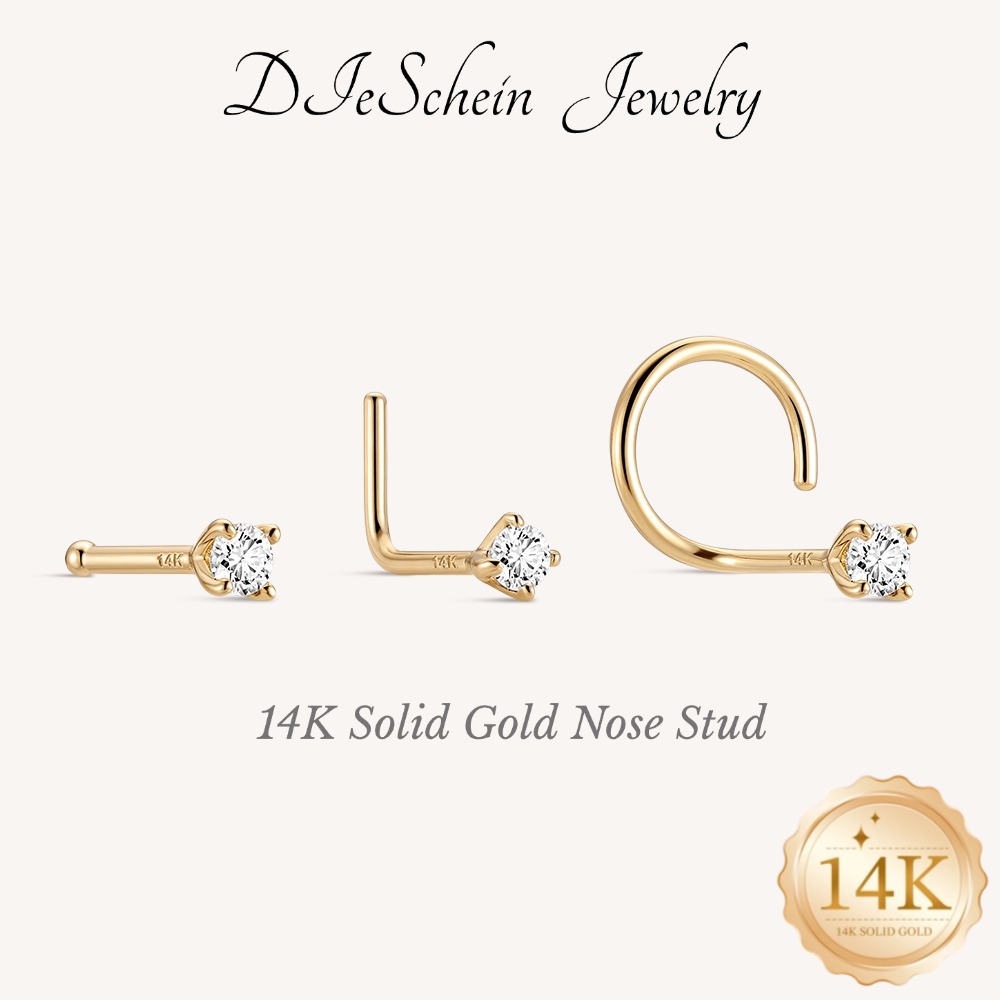 Yellow Body Jewelry - Гипоаллергенный L-образный пирсинг для носа DIeSchein