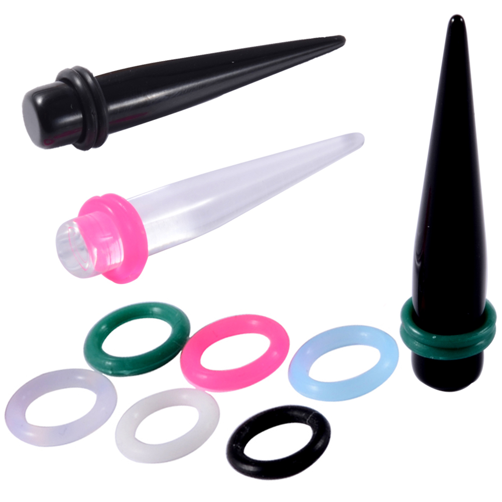 Body Jewelry Gauges - 20 шт., резиновый конический расширитель для