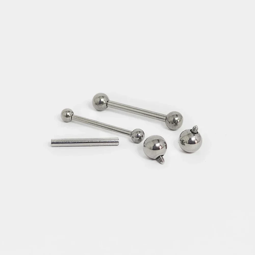F136 Титановый пирсинг 14 г Ша – обзор и цена Tongue Barbell Straight