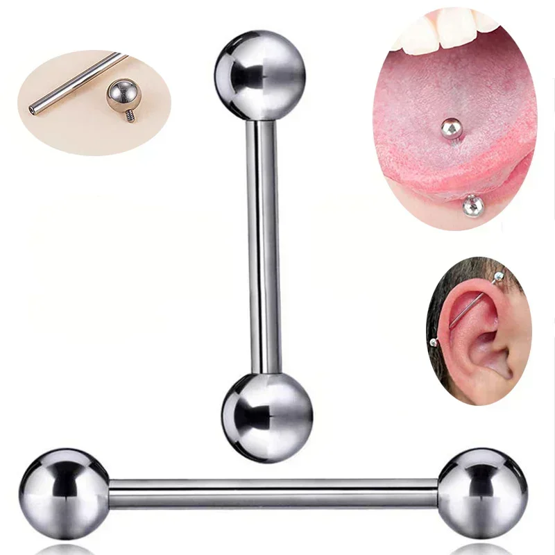 F136 Титановый пирсинг 14 г Ша – обзор и цена Tongue Barbell Straight