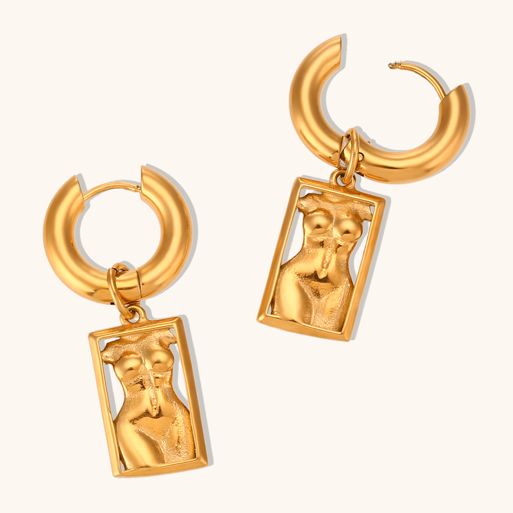 Женские прямоугольные серьги L – обзор и цена Body Jewelry La