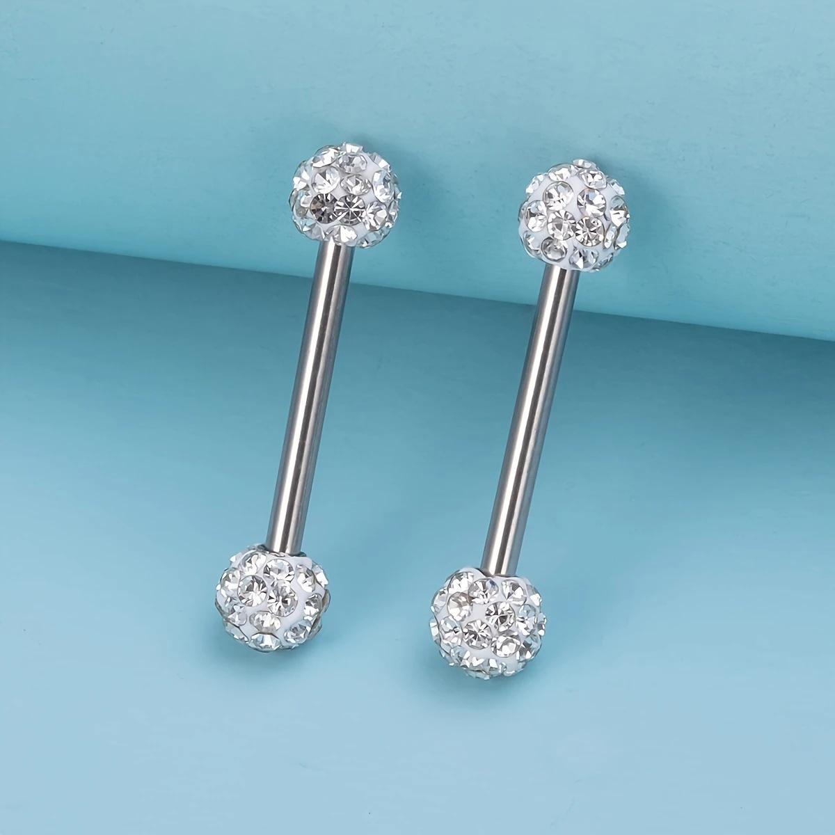 16Pcs/Set 14G кольца сосков из – обзор и цена Tongue Barbell Straight