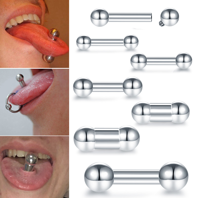 Прямая штанга для пирсинга губ – обзор и цена Tongue Barbell Straight