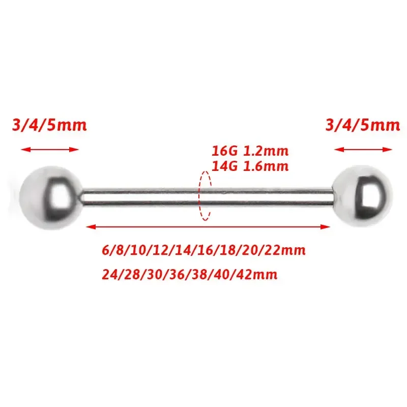 1/10 шт. F136, титановая штанг – обзор и цена Tongue Barbell Straight