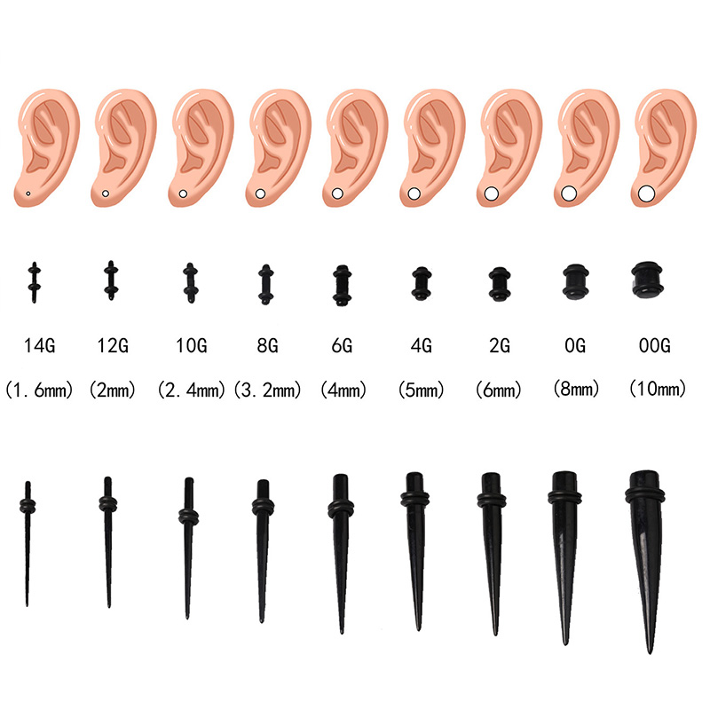 50 шт. набор акриловых ушных м – обзор и цена Body Jewelry Gauges