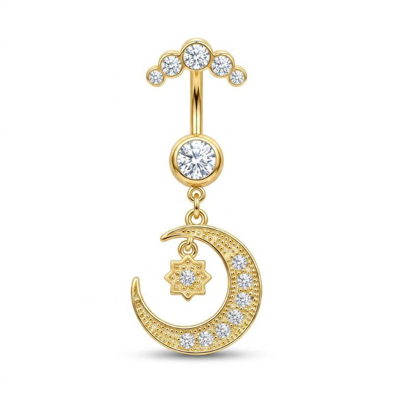 Набор из 5 пирсингов для пупка – обзор и цена Body Jewelry For Sensitive Skin