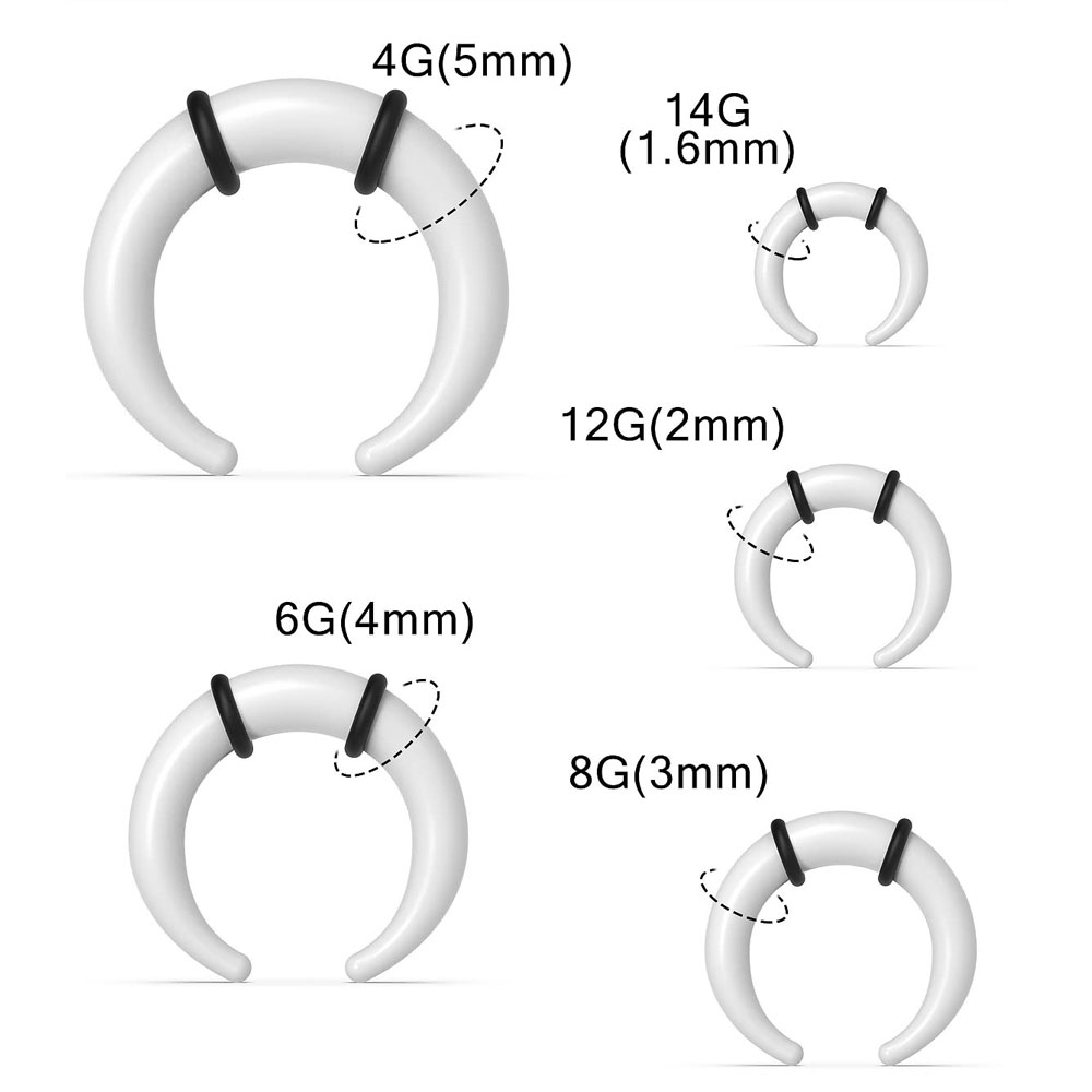 Большие кольца для перегородки – обзор и цена Body Jewelry Gauges